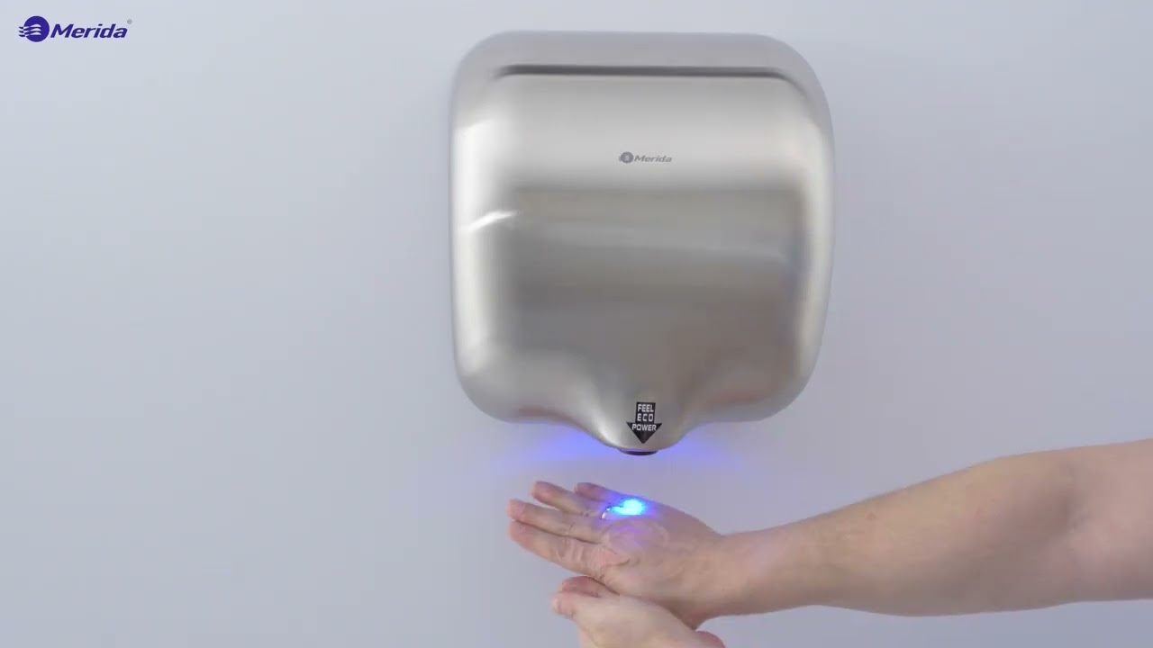 MERIDA TURBO JET - automatic hand dryer, 1800w, steel cover with bright finish