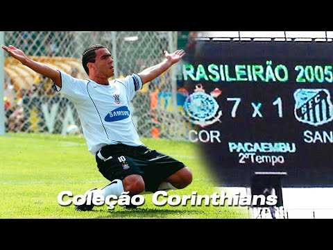 Corinthians 7 x 1 Santos - 06 / 11 / 2005 - Brazilian Championship (Tévez Show)