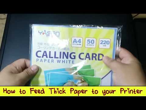 Feeding a thick paper on epson card printers