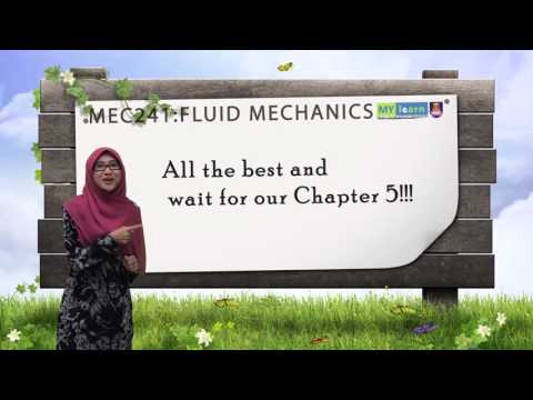 Conclusion of Chapter 4 in MEC241 : Fluid Mechanics