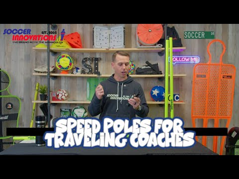 1 agility pole set for grass and/or turf w/ removable spike from Soccer Innovations™