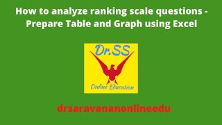 How to analyze ranking scale questions - Prepare Table and Graph using Excel
