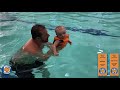 8 Month Old Roll Over To Back Float Swim Senation