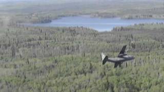 LOW FLYING AIRCRAFT Flying inside the bubble during Maple Flag Exercise.
