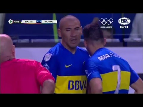 Gol Cristian Pavón Boca Juniors 1 (4-3) 1 Nacional Uruguay Cuartos Final Copa Libertadores 2016 HD
