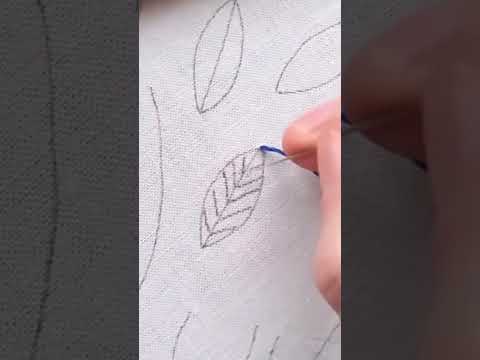 how to embroider the fishbone stitch