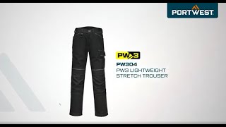 PW304 PW3 Lightweight Stretch Trousers Portwest