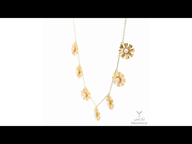 قلادة ذهب ملكية متقنة عيار 21 (NC.5387)