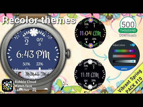 Fancy Bubble Watch Face Pack 8 video thumbnail