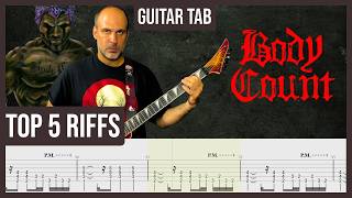 Body Count - First Album Top 5 Riffs | Guitar Tab | Lesson | Cover | Tutorial | Downloadable Tab