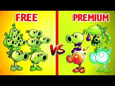 FREE vs PREMIUM - Which Team Plant 's Best? - PvZ 2 Plant vs Plant