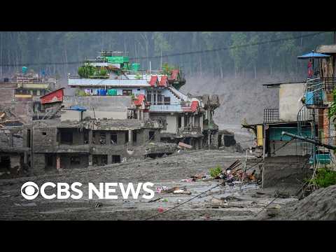 Videos show devastating mudslides in Nepal after flash floods