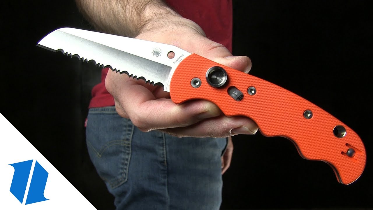 Spyderco Autonomy Automatic Knife Orange G-10 (3.75" Satin Serr) C165GSOR