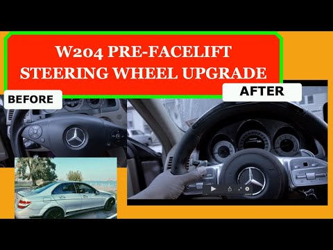 The Coolest interior ( Steering Wheel )MOD for a Mercedes BENZ  W204 AND W205 C300 2008-2015 DIY