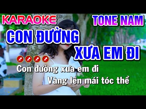 Con Đường Xưa Em Đi Karaoke Bolero Nhạc Sống Tone Nam ( BEAT CHUẨN ) - Tình Trần Organ