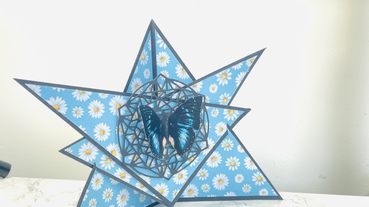 ⭐️ Star fold easel card 🌼Fancy fold cards 🎨 card making 2023 #shorts