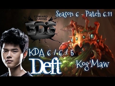 EDG Deft Kog'Maw ADC vs Twitch - Patch 6.11 KR | League of Legends