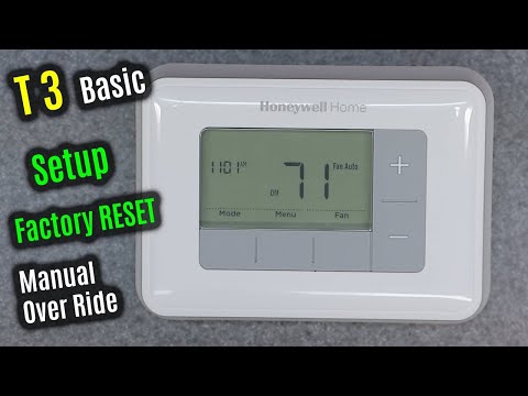 MANUAL Override | HONEYWELL Home T3 | | Factory RESET & SETUP | Menu OPTIONS Thermostat
