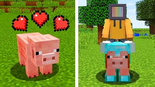 HOW TO TAME AND RIDE PIGS IN MINECRAFT !!!