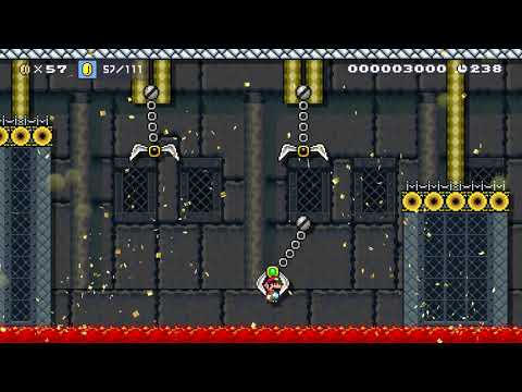 Super Mario Maker 2 🔧 Coin Quest in Rising Lava Castle 🔧 by Dynasteel