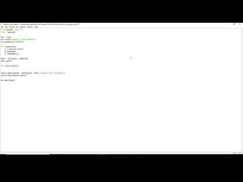 Python3 Text To Speech Gui
