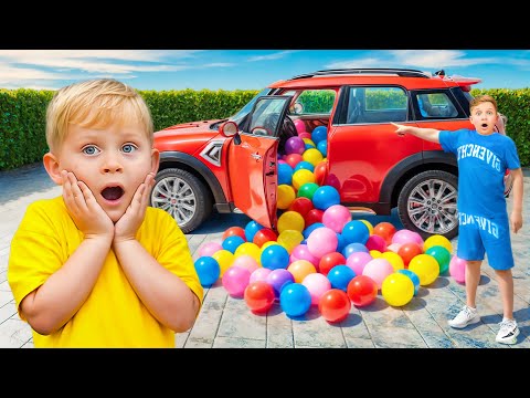 Kids play with balloons - Funny stories for kids