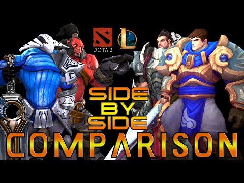 Dota 2 and League of legends - Side by Side - characters comparison