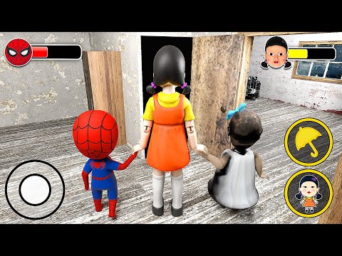 Playing as Spider Baby Team vs Squid Game Doll in Granny House