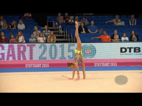 Patricia BEZZOUBENKO (CAN) 2015 Rhythmic Worlds Stuttgart - Qualifications Clubs