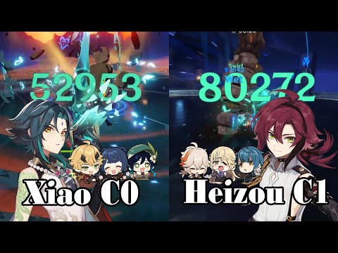 DOUBLE PYRO XIAO C0 + TASER SHIKANOIN HEIZOU C1 | Spiral Abyss 2.8 Floor 12 | 9 Stars