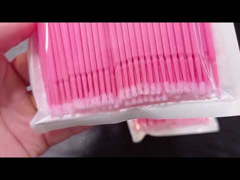 MICROBUSH COTONETES ROSA PARA CÍLIOS PACOTE COM 100 UN