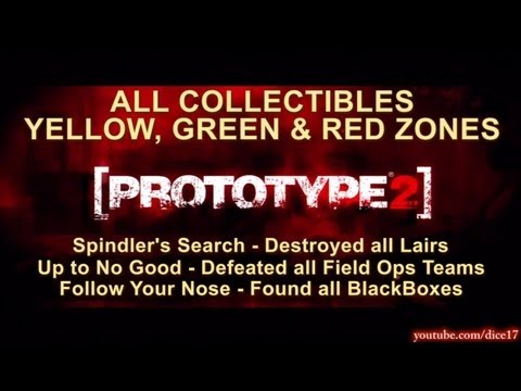 Prototype 2: All Collectibles Locations Map - BlackBoxes, Field Ops, and Lairs