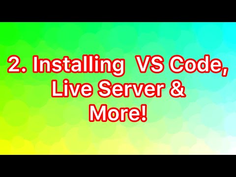 Html Tutorial 1 Installing Vs Code Live Server Web Development Tutorials 2 Webdevelopment