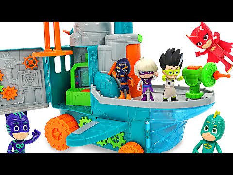 PJ Masks transforming Romeo's Flying Factory Playset! | DuDuPopTOY