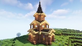 Minecraft | How to build a Small Medieval Church(Mud Bricks) | Tutorial