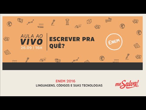 [AO VIVO] Me Salva! 26/09 - 16h - Escrever pra quê?