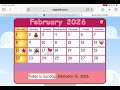 Starfall Calendar February 15 2026