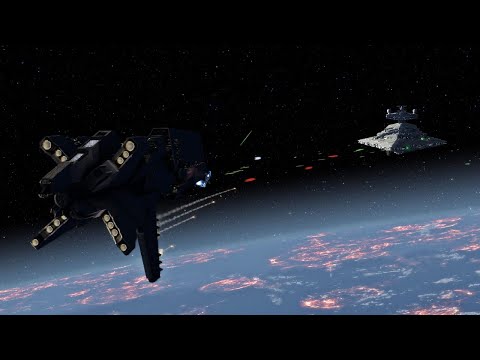 Kandosii Dreadnaught vs Imperial Star Destroyer - Star Wars: Empire At War Remake NPC Battle