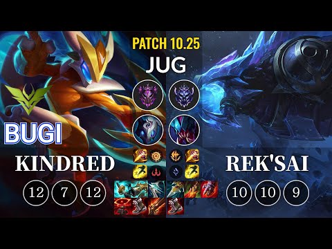 V3 Bugi Kindred vs Rek'Sai Jungle - KR Patch 10.25