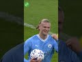 Erling Haaland hit the Didier Drogba goal celebration after accepting the challenge!