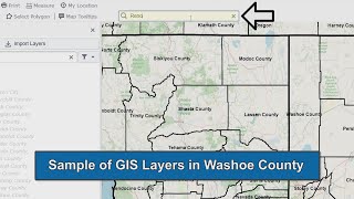 GIS Layers in Washoe County, Nevada