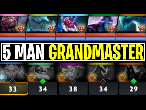 FIRST EVER IN DOTA 2 HISTORY 5 MAN GRANDMASTER IN ONE TEAM ENEMY CAN'T STAND AGAINST THEM | DOTA 2