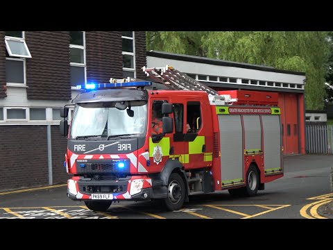 *TWO TONES*- Phillips Park Pump Turnout - Greater Manchester Fire And Rescue Service