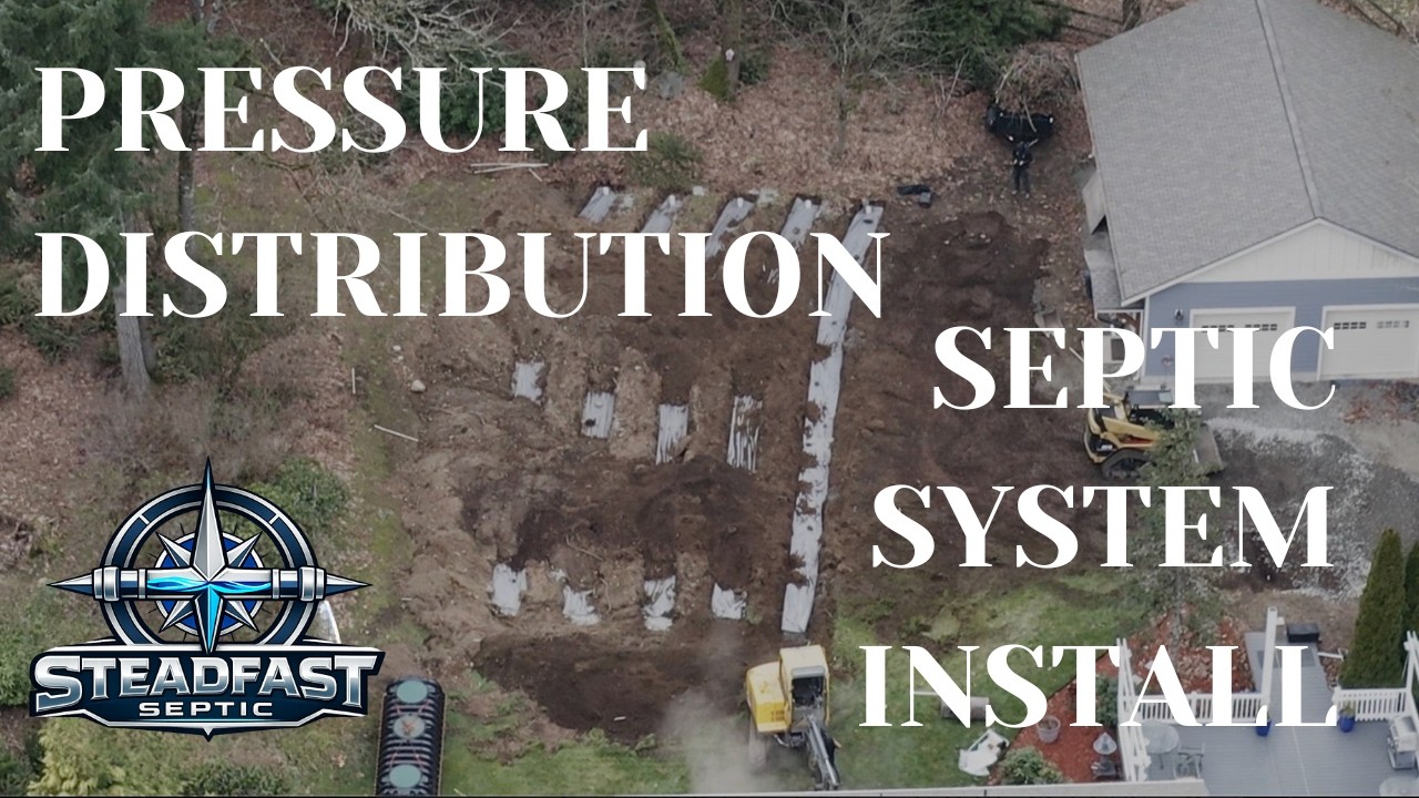Full pressure distribution septic system install — Steadfast crew footage