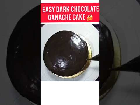Easy Dark Chocolate Ganache Cake | #cake #cakedesignbyachal #permissiontodance #shorts #ganache #top