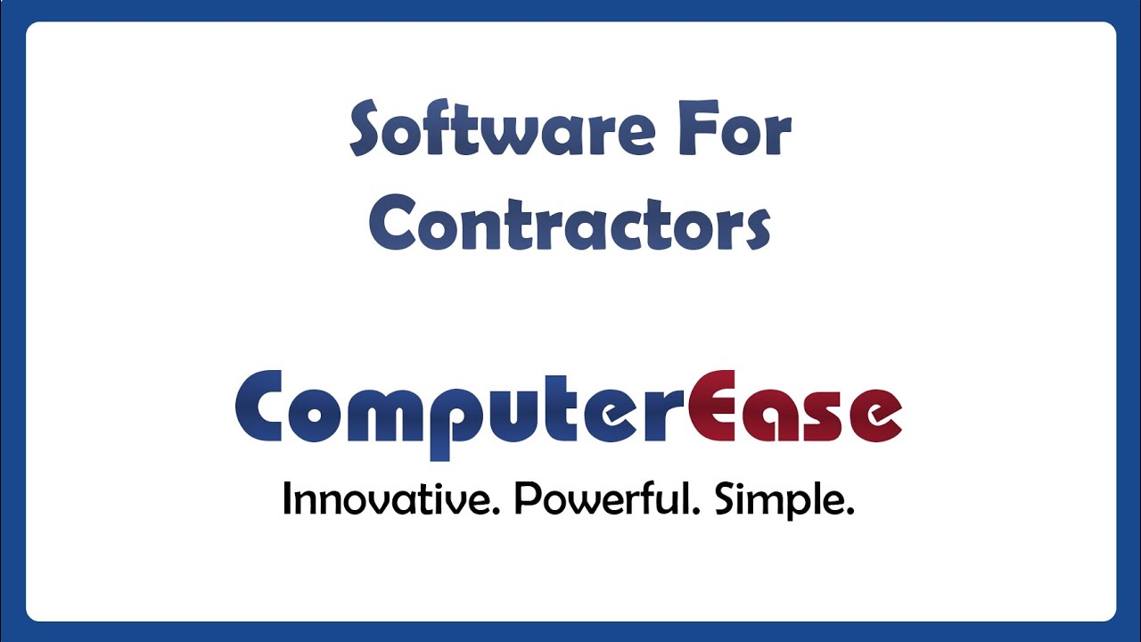 ComputerEase Software for Contractors
