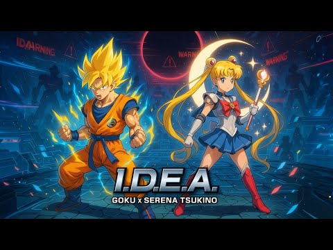 I.D.E.A. (Englische Version) – Goku & Serena Tsukino (Sailor Moon) | Mega Man X6 KI-Konzeptcover