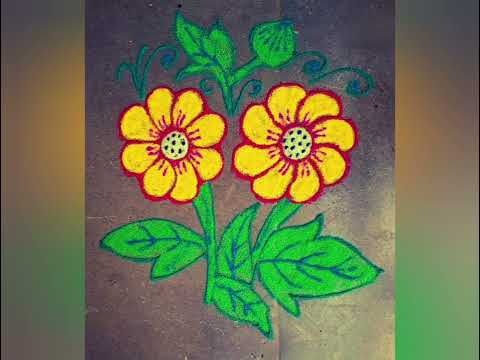 Flower Rangoli 🌼
