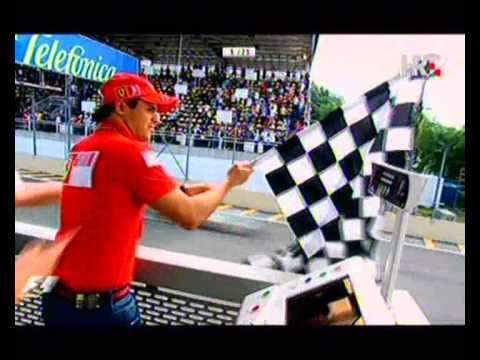 Felipe Massa Wave the Chequered Flag
