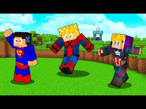 GANHAMOS SUPER PODERES E VIRAMOS SUPER HERÓIS NO MINECRAFT